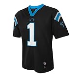 カムニュートン# 1 Carolina Panthers NFL子供用サイズ4 – 7ミッドティアジャージーブラック