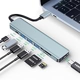 【Amazon.co.jp 限定】USB C ハブ 7-IN-1 USB3.0 Type 変換アダプタ ドッキングステーション【4K HDMI出力/PD 100W 急速充電 /5Gbps高速データ転送 PD 100W 急速充電ポート SD/TFカードスロット usb c hdmi Macbook pro/Airなど対応(USBハブ7-in-1】
