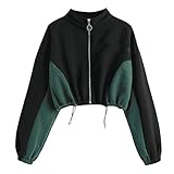 パーカー レディース トップス Glennoky 3色 ショート丈 ファスナー ジップアップ ブラウス スウェットパーカー ゆったり オシャレ キレイめ レディースパーカー スウェットシャツ ウインド