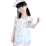 日焼け止め服上着可愛い UVカット服夏薄手 肌を守る 日焼け止め子供 女の子日焼け止め服お洒落 ラッシュガード 長袖 夏 UV対策 子供服紫外線対策 冷房対策 水着パーカー ビーチウエア 8-16歳 