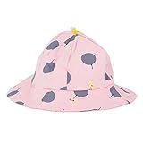 ノーブランド品 ベビー　帽子　水玉模様　バケットハット　ビーチキャップ　快適　かわいい　贈り物　全3色選べる - ピンク