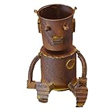 ブリキ　バケツロボット Ｓサイズ ガーデニングオーナメント 人気のブリキシリーズ アンティーク風 素朴な　インテリア　玄関 屋外　庭の置物　ギフトにも　飾り　おしゃれ