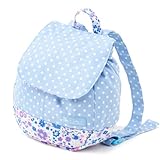 元気にお出かけベビーリュック　水玉（水色地に白ドット）　B1601500　日本製