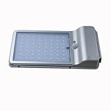 Hengzhe LEDセンサーライト ガーデンライト ソーラー充電 防水 人感センサー 配線電源不要 自動点灯 太陽光発電 屋外 玄関 照明 防犯 56LED高輝度明るい1000ルーメン (シルバー,