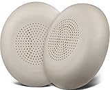 SOULWIT イヤーパッド イヤークッション 対応 Jabra Evolve2 65 (65MS 65UC USB)/Evolve2 40 (40UC 40MS USB)/Elite 45h 向けの ヘッドホン 用 交換パッド 耳当て プロテインレザー ヘッドパッド ‐ ゴールド
