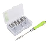 uxcell 精密スクリュー ドライバセットツールキット32合1 磁気トルクス スロット付き 六角フィリップス