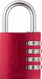 ABUS 145/40 C 40mm Body 4-Dial Resettable Combination Padlock, Red by ABUS