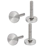 uxcell ミラースクリューネイル シルバートーン 304ステンレス鋼 ガラスホルダー 家具アクセサリー フィッティング部