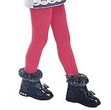 Plus Nao(プラスナオ) 子供用 レギンス レギパン スパッツ 裏起毛 裏ボア 美脚 女の子用 ボトムス 10分丈 あったか 防寒 シンプル 無地 キ 3-5歳 ローズ