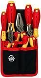 Wiha 32985 Insulated Industrial Pliers/Drivers Set, Belt Pack Pouch, 7-Piece [並行輸入品]