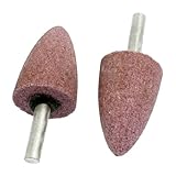 uxcell ダイヤモンドバー　ダイヤモンドリューター　円錐型　25mm x 39mm　6mmシャンク径　ピンク　2本入り