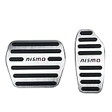 BOYOUS【最新型】日産 NISMO(ニスモ) 専用設計 高品質 アルミ ペダル 工具不要 ブレーキ アクセル カバー 適合多数セレナ C27系 エクストレイル T32 デイズ B40系 ルークス B40系 新型ノート E13系 e-POWER 防キズ 防汚れ 滑り止め 2点セット（シルバー）