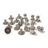 ネジ式ギボシ 5mm シルバー 10組 留め具 ギボシ レザークラフト 留め パーツ 金具 ハンドメイド 修理バッグ 財布 キーホルダー 修理 補修