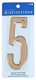 The Hillman Group 848963 Stick-On Domed, Number 5, Gold [並行輸入品]