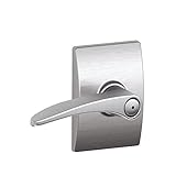 Schlage F40MNH626CEN Century Collection Manhattan Privacy Lever, Satin Chrome [並行輸入品]