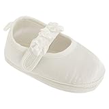 赤ちゃん・ベビー用 サテン風 メアリー・ジェーンスタイル ベビーシューズ 靴 (12-18ヶ月) (クリーム)