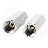 uxcell　チェックバルブ　ワンウェイ　ストレート　ネジ径11.6mm　メスネジ　2個