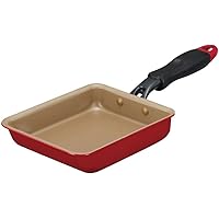 エバークック 卵焼き 13×18㎝ オール熱源対応(IH対応) 【500日保証】 こげつきにくいフライパン PFOA フリー レッド ドウシシャ