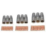 ランフィー　13 頭の 15AK の 0.6mm/0.8mm/1.0mm のミグ溶接トーチ用エアフロー カバー ノズル先端キット