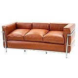 コルビジェデザイン LC2 3P PU ポリウレタン キャメル コルビュジェデザイン コルビジエデザイン コルビュジエデザイン COMFORT 3人掛け トリプルソファ モダン 家具 おしゃれ ソファ デザイナーズ 椅子 リビング トリプル