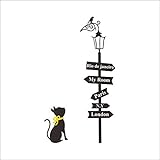 A Cat Is Watching Streetlight with Road Direction My Room Paris Newyork London Post Corridor Diy Rem