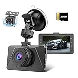 Vikyfly ドライブレコーダー 前後カメラ 小型ドラレコ 1080Pフル 300万画素カメラ 170度超広角 リアカメラ 32GBカード