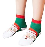 Toyobuy(トヨベイ) 新生児 赤ちゃん 男の子 ベビー 女の子 秋冬 可愛い クリスマス ハイキング キッズ ソックス 冬用靴下 スポーツ ソックス 緑 C S