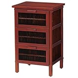 ランドリーチェスト/収納棚 【3段】 幅44.5cm 木製/籐 アジアンテイスト セルバシリーズ【代引不可】 生活用品 インテリア 雑貨 日用雑貨 洗濯用品 ハンガー top1-ds-1314656-ak [簡易パッケージ品]