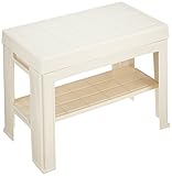Like-it シューズラック エントランスベンチ アイボリー 幅45.5×奥行27×高さ35.5cm 219981