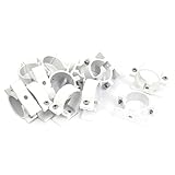 uxcell　パイプクランプ　水道パイプ　32mm径　スクリューマウント　アルミニウム合金　12個