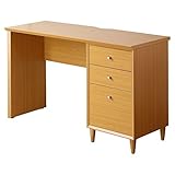 岩附 デスク パソコンデスク 収納 引き出し付き 木製 幅120cm 奥行45cm ナチュラル IW-290NA