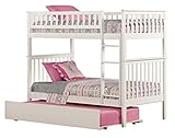 Woodland Bunk Bed with Urban Trundle, White, Twin Over Twin [並行輸入品]