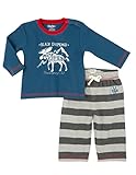 Hatley ハットレイ 男の子 ムースと探検 ブラックダイヤモンド 長袖Tシャツパンツセット 75cm ~ 80cm 、12-18M(74-79cm) マルチカラー 上 綿100% 下 本体:綿88