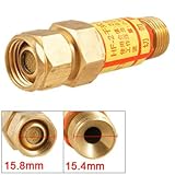 uxcell　チェック弁　ガス逆止弁　ゴールドトーン