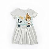 (プタス)Putars ベイビー服 子供服 女の子 ワンピース ドレス 半袖 マーメイド柄 可愛い オシャレ プリンセス 通園 発表会 旅行 記念日 プレゼント 3-6歳