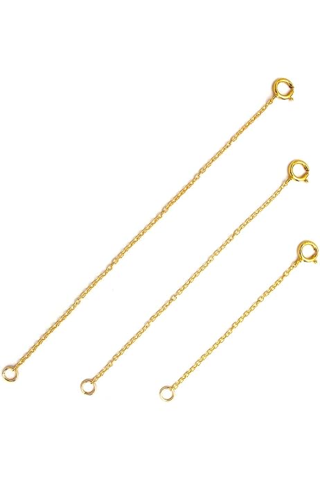 14K Yellow Gold 4 Inch Necklace Chain 