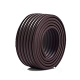 (BERUKO) コーナーガード4M(2M×2本） 両面テープ付き【2本） コーナークッションベッドガード ドアガード 安全対策 アニマル ドアストッパー付き (波型, ブラウン)