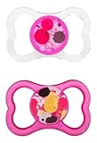 MAM AIR BPA FREE Orthodontic Silicone Pacifiers, 2-pk(Assorted colors) by MAM [並行輸入品]