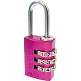 ABUS（アバス）:ABUS ナンバー可変式南京錠 145-20 ピンク 145-20-PI 型式:145-20-PI