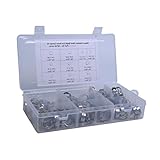 Non-brand 100本ステンレス鋼O-クリップシングルホース油圧ホースパイプクランプ12.5-23.5mmシールホース用