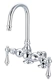 Water Creation F6-0016-01-PL Vintage Classic 3-3/8-Inch Center Deck Mount Tub Faucet with Gooseneck 