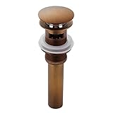 ライデンTMアンティーク真鍮仕上げバスルームキッチン真鍮シンク蛇口Vessel Vanity Drainer Stopper with Overflow ブラス Ly-GJ-160704-with