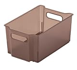 天馬 積み重ねられるボックス S 幅16×奥行24×高さ11cm PORISH スキピタボックス S クリアブラウン