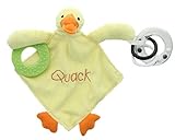 Mud Pie EIEIO Teether Mini-Blanket and Ring Toy, Duck by Mud Pie [並行輸入品]