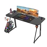 U-POWER ゲーミングデスクパソコンデスク 幅140cm×奥行60cm H-140 イヤホンフック・ドリンクホルダー付