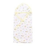 エルフ ベビー(Fairy Baby)新生児用おくるみ 4重ガーゼ どうぶつ柄 バスタオル イエロー