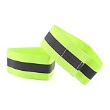 暗闇　反射バンド 反射ベスト 反射足首バンド　アームバンド アンクル 反射ストリップ　夜間散歩/ランニング/ジョギング/山登り/自転車/通学/通勤 軽量 持ち運び サイズが調整可能 高視認性 高伸縮性