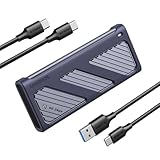 UGREEN M.2 SSD 外付けケース M.2 SSD ケース 【USB4 40Gbps超高速】 Thunderbolt 3/4 PCIe 4.0x4対応 NVMe SSD ケース 2230 2242 2260 2280(M-Key M&B Key) SSD対応 アルミ制 シリコンラバー付き M.2 ハードディスクケース 2本ケーブル付属
