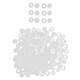 Non-brand 丈夫　折りたたみ可能　　ヒンジ付き　スクリューカバー　スナップキャップ　約100個　 - 白