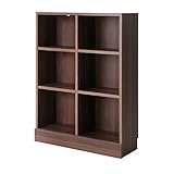 LOWYA （ロウヤ） 本棚 カラーボックス 収納 リアル木目 3段 幅80cm ミドルタイプ ウォルナット おしゃれ 新生活